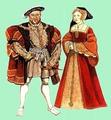 1535г. Дамское и мужское придворное платье (Генрих VIII и Джейн Сеймур)
